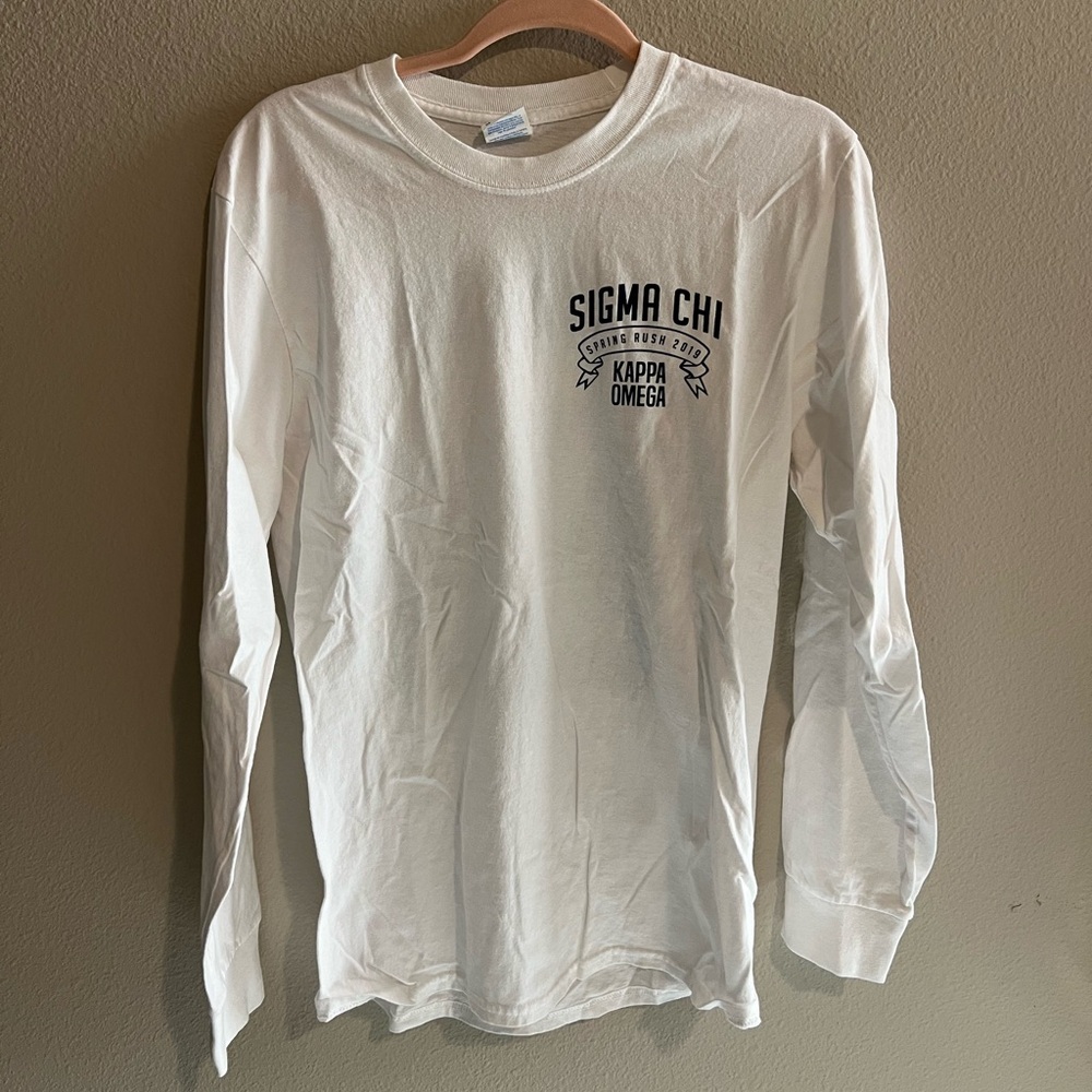 White Long Sleeve Sigma Chi Shirt